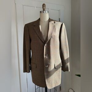 Ermenegildo Zegna Brown Checkered Blazer